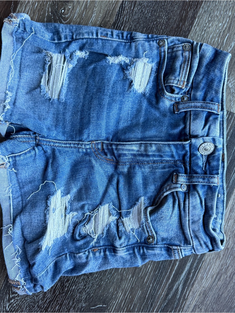 American Eagle High-Rise Denim Shorts - Blue 00